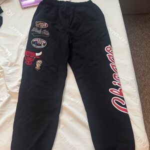 Mitchell & Ness Chicago Bulls Kids Black Joggers
